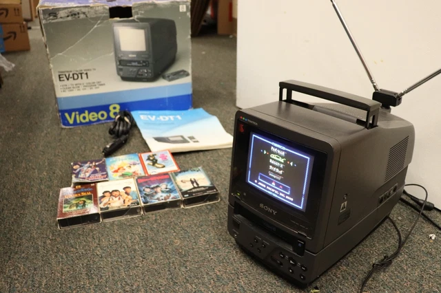 SONY TRINITRON COMBO TV Video8 EV-DT1 Hi-8 Mini Micro