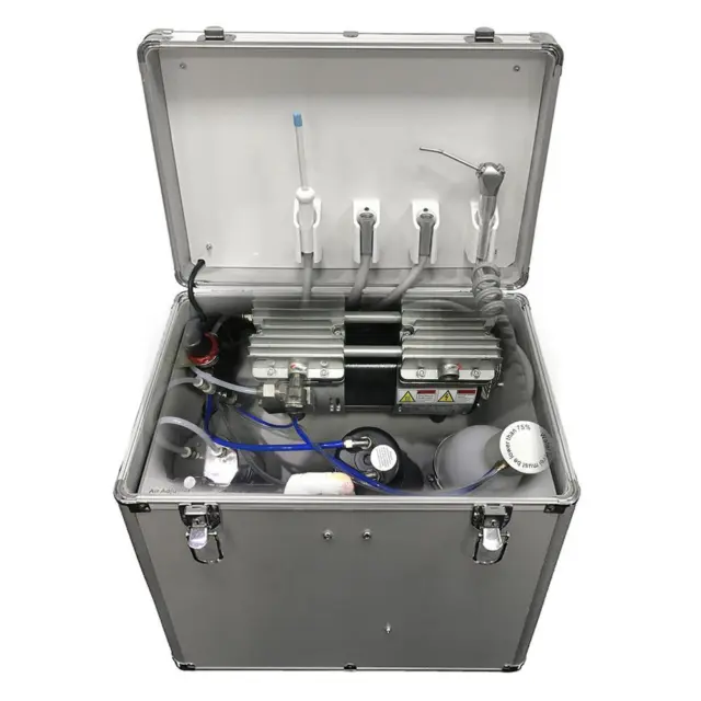 Portable 4-Hole Dental Delivery Unit Rolling Case - Efficient Mobile Care