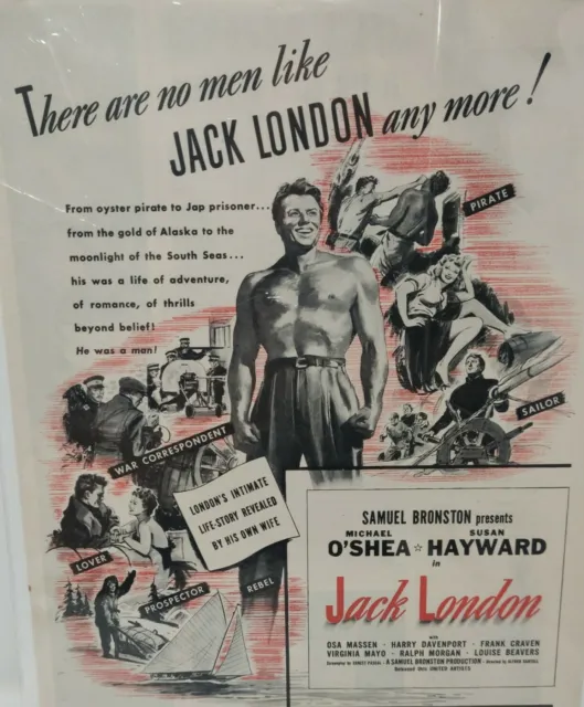Vintage Print Advertisement For 1943 Jack London Movie Hayward