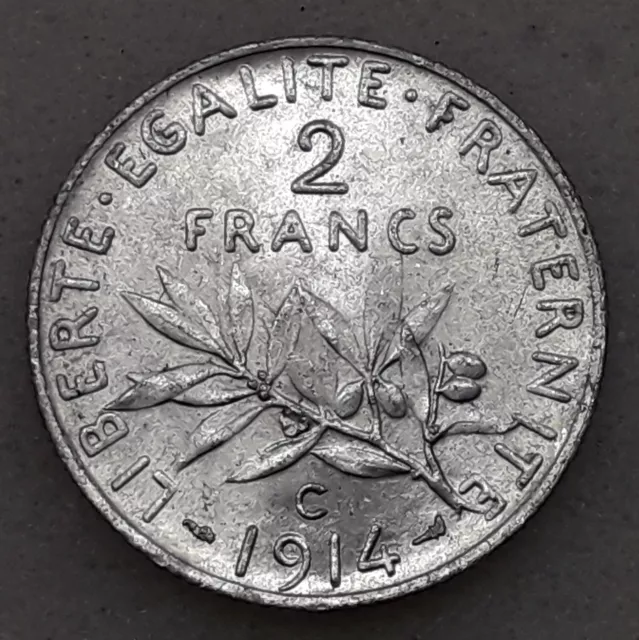 2 Francs SEMEUSE 1914 C - Louis-Oscar Roty - ARGENT N°2