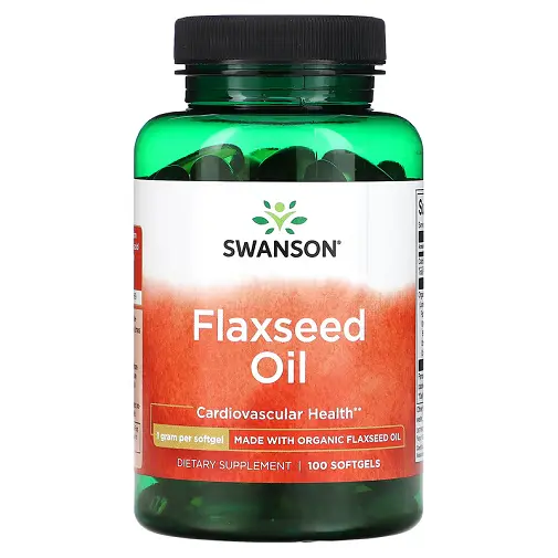 Swanson Flaxseed Oil, 1000mg - 100 Gélule