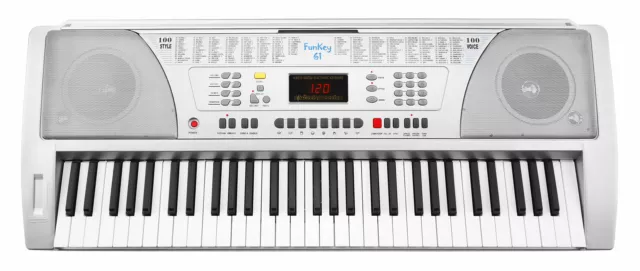 Digital 61-Tasten Keyboard E-Piano Klavier Led Display Lernfunktion 100 Sounds