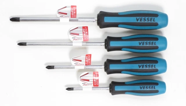 Vessel Megadora +3 Penetration Driver - 150mm Shaft, Magnetic Tip, Japan-Made