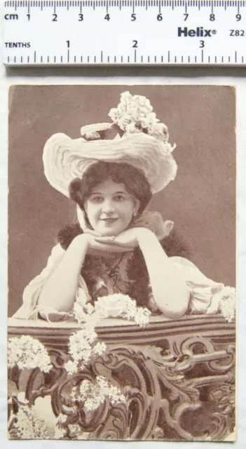 1909 postcard Woman in Fancy Hat