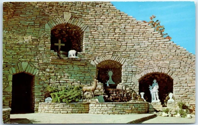 Postcard - Our Lady of the Woods Shrine - Mio, Michigan