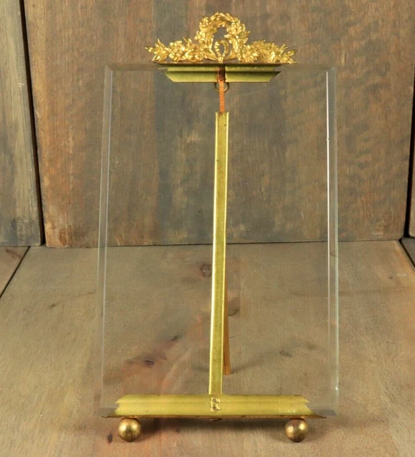 French Antique Picture Frame Louis XV Style Gilt Bow Beveled Glass Easel 19thC 2