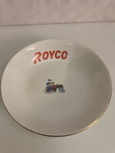 assiette creuse publicitaire ROYCO porcelaine france