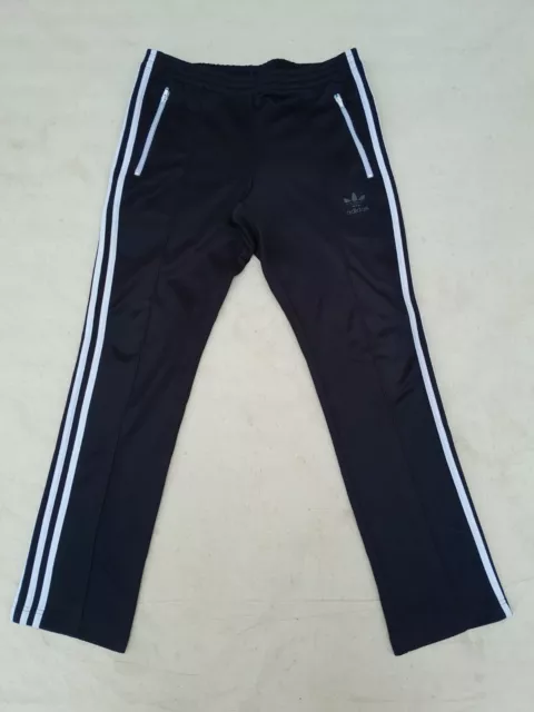 adidas Originals Track Pants Men's Small Black Firebird Zip Pockets Seamed 3