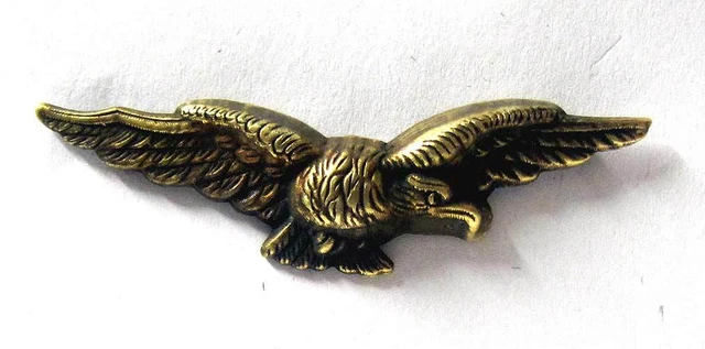 RAF OFFICER CAP Badge WW2 Eagle WWII Hat Royal Air Force Albatross Aged ...