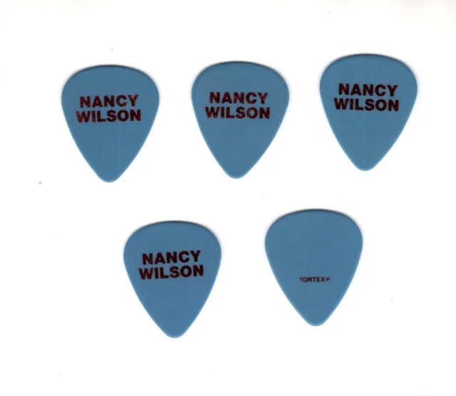 Nancy Wilson Lot Of 5 Personalized Blue Guitar Picks    Great Guitarist   Heart