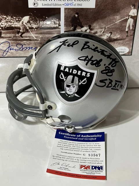 Fred Biletnikoff Signed Oakland Raiders mini helmet PSA/Dna