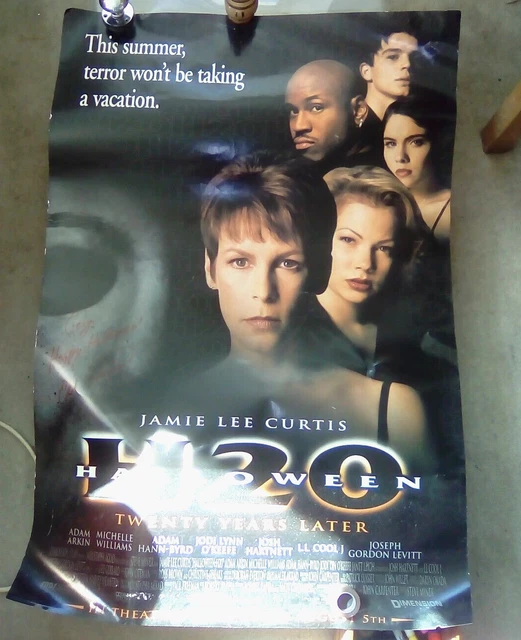 HALLOWEEN H20 MOVIE Poster Signed by Chris Durand Michael Myers 430mm x