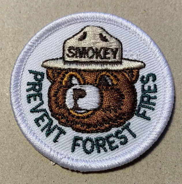 Smokey Bear Head Embroidered "PREVENT FOREST FIRES" Patch