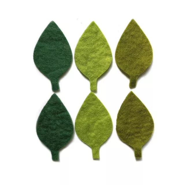 Set da 6 Foglie in Feltro per decorazioni