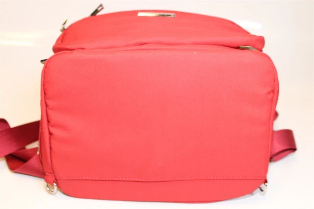 Samantha Brown NEW Large Red Canvas Travel Backpack Carry On Bag 15