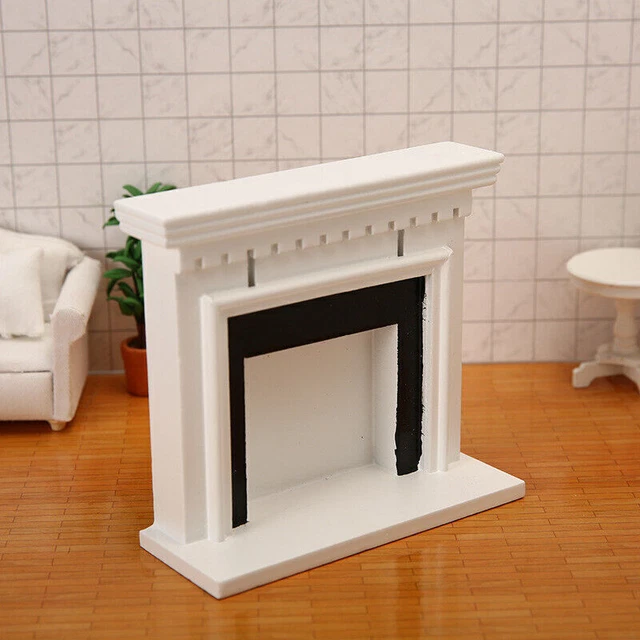 dollhouse accessories wooden American fireplace decorative cabinet ornament 1:12