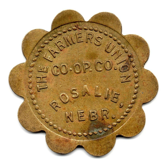 Farmers Union Co-Op. • Good For 50¢ In Trade • Rosalie, Nebraska • Tc-459986