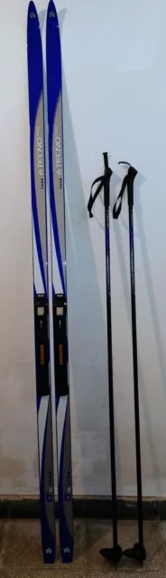 Langlaufski TECNO PRO, CT-SL TOUR, 192 cm mit SNS PROFIL und Stöcke 140 cm 2