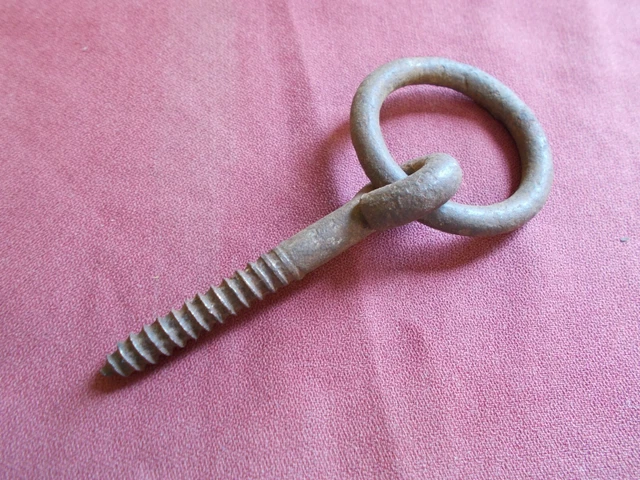 Vintage Farm Barn Hitching Ring Animal Plant Hanger Door Pull Primitive Rustic