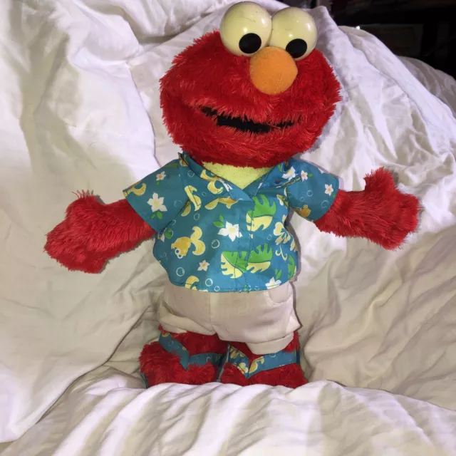 Sesame Street Limbo Elmo Singing & Dancing 14" Plush Fisher Price 2002 Mattel