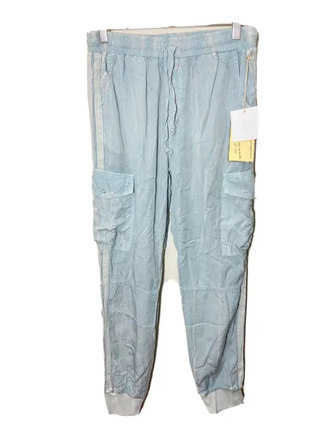 Vintage Havana cargo Jogger Pants sz Small light blue tencel pull on trendy NWT