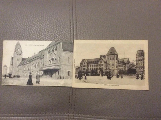 Lot 2 CPA 57 METZ CENTRAL POST + CENTRAL STATION animated 1926 AK Postcard 7