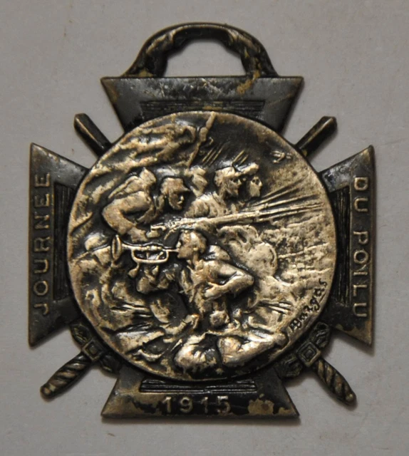 Insigne Patriotique WW1 1914/1915 Journée (Du Canon) De 75