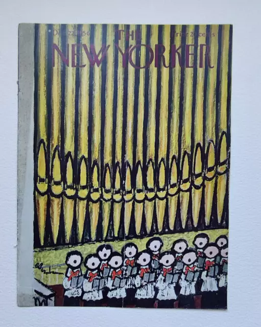 New Yorker Magazine Cover: Christmas Carols, 15 December 1956 (Abe Birnbaum)