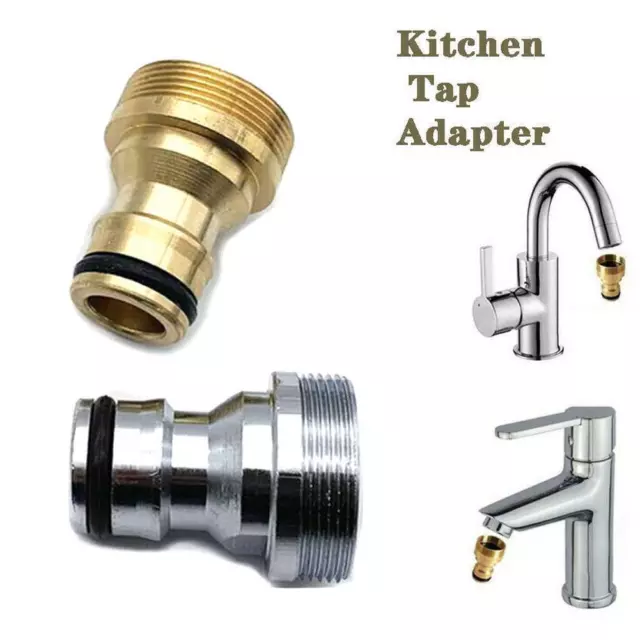 Kitchen Tap Connector Mixer Garden Hose Adaptor Pipe Joiner Universal UK P0K6 2
