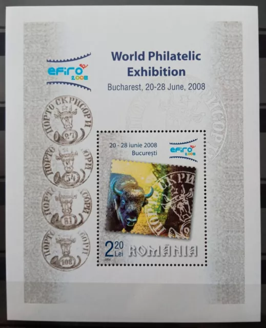 2006 Romania, Esposizione Filatelica Mondiale "EFIRO 2008" - Bucarest, nuovo di zecca, me 0,9-