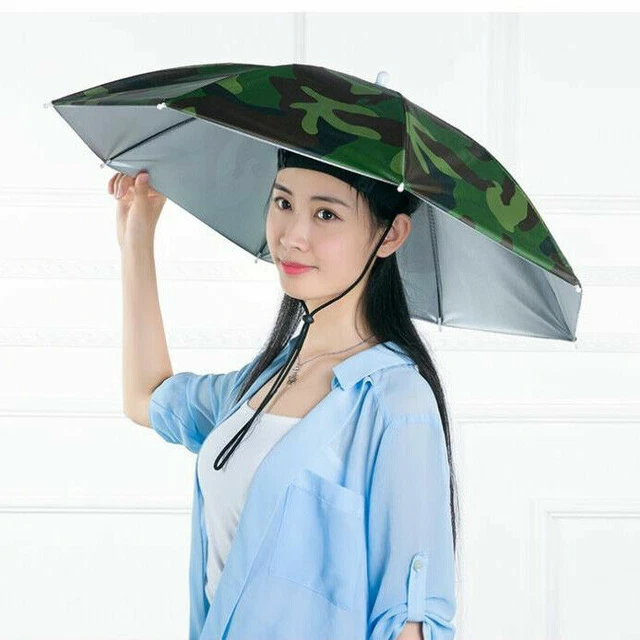 SUN UMBRELLA HAT Outdoor Golf Cap Foldable Head Cap Fishing Camping