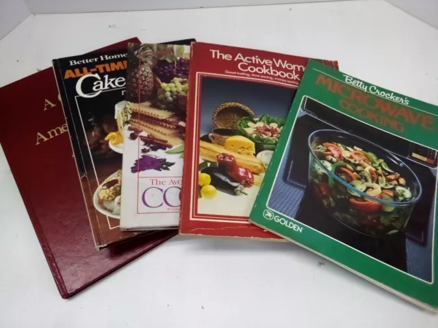 Lot Of 5 Vintage Cookbooks