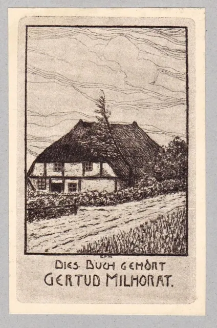 Exlibris Gertud Milhorat Bookplate Ex-Libris