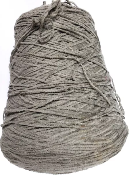 Cono de carrete vintage tipo oruga de peltre Globe Dye Works 1 lb 11 oz