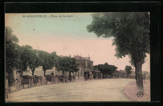 CPA Argenteuil, Place de la Gare