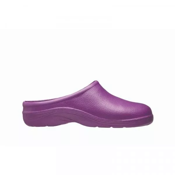 Ladies Lilac Purple Clogs Gardening Shoes Soft Sole Slip On Lightweight UK 7