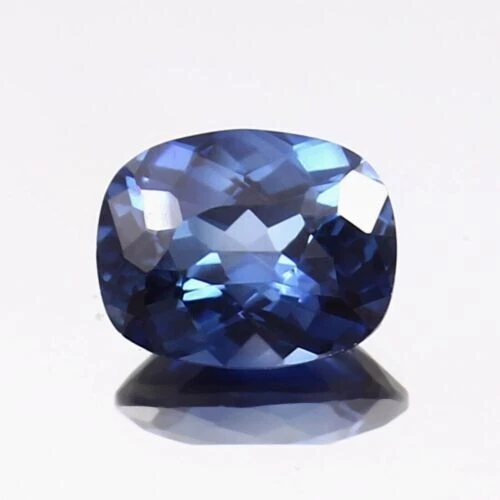 Saphir Bleu Naturel 4,00 Carats – Coupe Carrée Facettée – Qualité AAA+ Cachemire – Inde