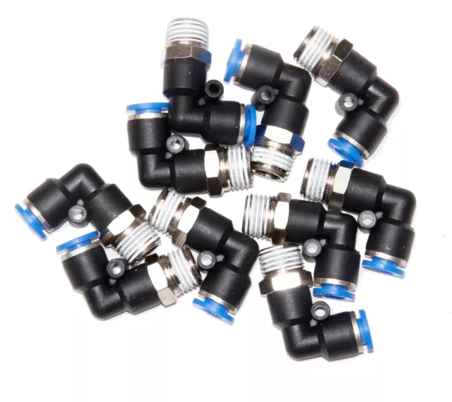 1/4" Tube x 1/4" NPT Male Swivel L push to connect  fitting pneumatic 10 Pieces