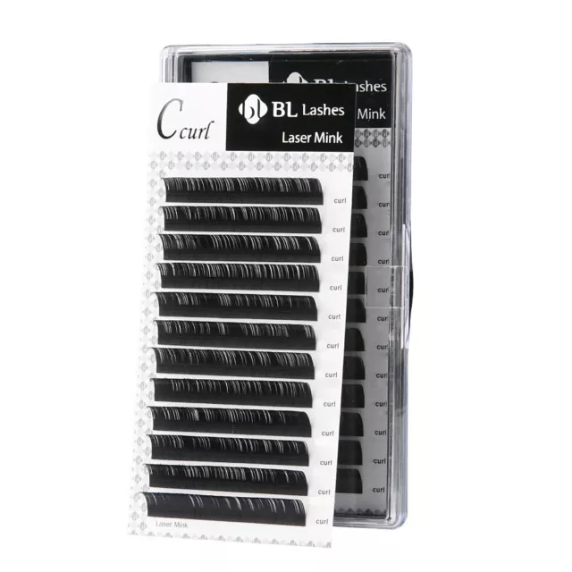 BL Lashes Blink Laser Mink VOLUME False Eyelash Extensions C D 9,10,11,12 mm MIX