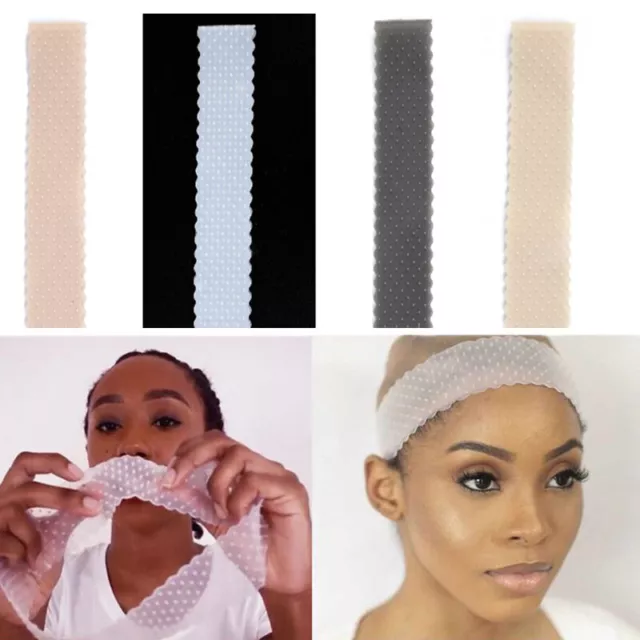 Fascia elastica fascia per capelli fascia antiscivolo parrucca fissa pinza silicone regolabile