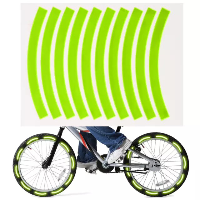 10pcs Adhesive Reflective Tape Cycling Safety Warning Sticker Bike S1I7