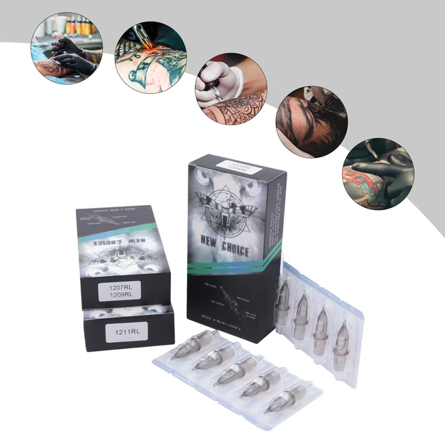 50x Tattoo Nadeln 3/5/7/9/11RL Module Needle Cartridge Patrone