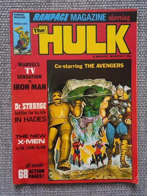 MARVEL COMICS RAMPAGE Magazine Starring The Hulk Vol 1 #9 Mar. 1979 £11 ...
