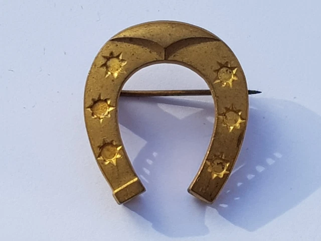 Jolie Broche Ancienne Porte-photo 'Poilu' - Plaqué Or - Bonne Qualité - Occasion Bon état