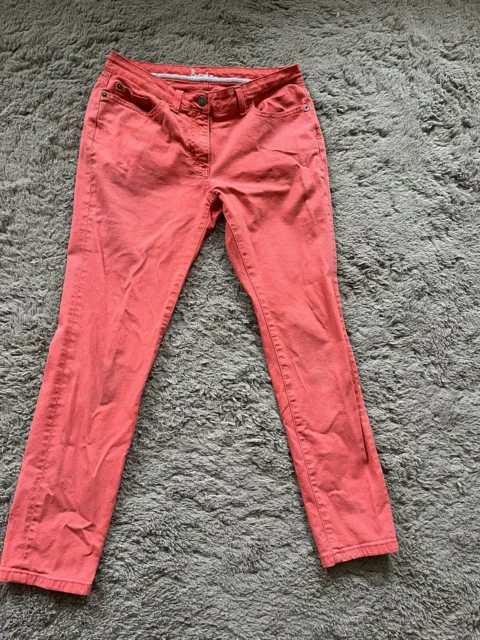 BODEN Womens Pants Trousers Tapered Orange UK 12R , L 27”