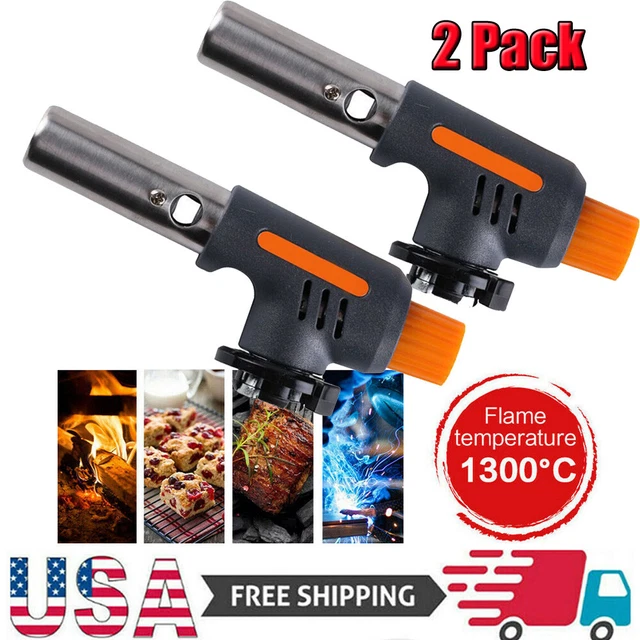 2X BUTANE GAS Torch Camping Iron Welding Soldering Fire Maker Lighter
