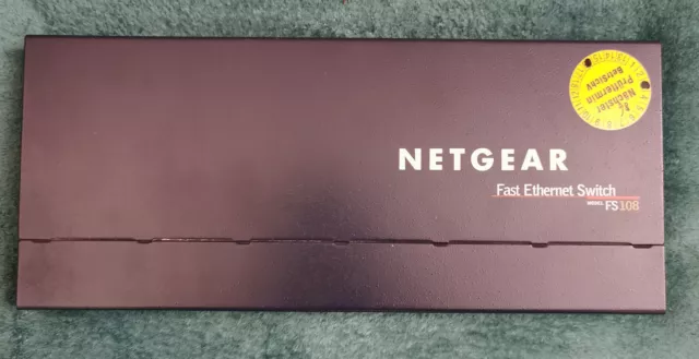 Switch Netgear FS108 8-Port Fast Ethernet 10/100 Mbps Auto Uplink mit Netzteil