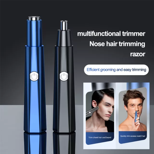 Rechargeable Men Electric Nose Hair Clipper Trimmer Ear Face Eyebrow Shaver USB