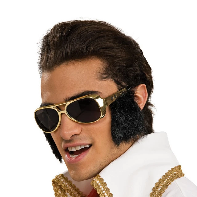 ELVIS Sunglasses Sideburns Sexy Halloween Sing Rock 50's Las Vegas Costume NEW