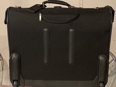 RICARDO BEVERLY HILLS Luggage Rolling Garment Bag Wheel Suitcase Black BIG SUR